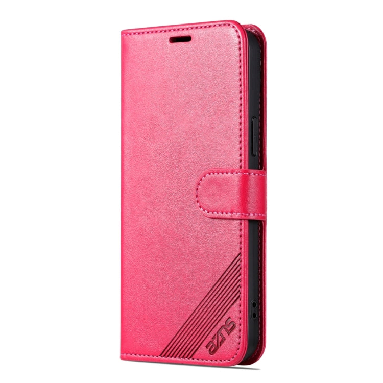 For iPhone 15 AZNS Sheepskin Texture Flip Leather Phone Case(Red) - HoMEdemic™ 