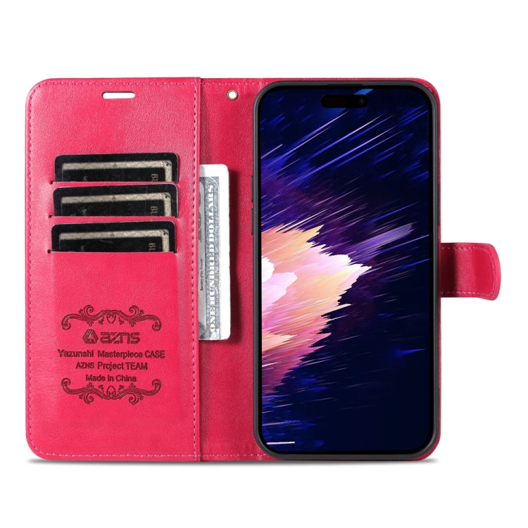For iPhone 15 AZNS Sheepskin Texture Flip Leather Phone Case(Red) - HoMEdemic™ 