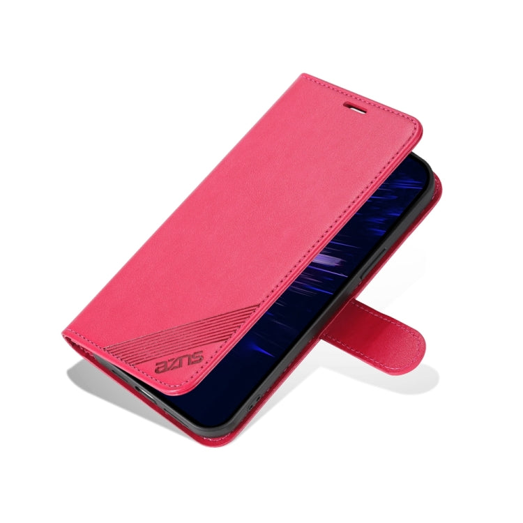 For iPhone 15 AZNS Sheepskin Texture Flip Leather Phone Case(Red) - HoMEdemic™ 