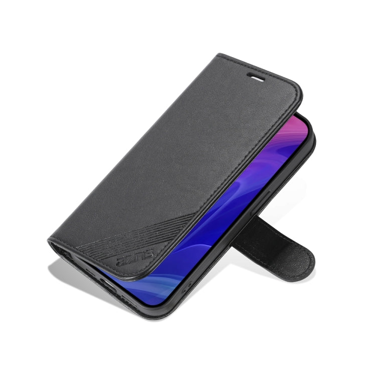 For iPhone 15 Pro Max AZNS Sheepskin Texture Flip Leather Phone Case(Black) - HoMEdemic™ 
