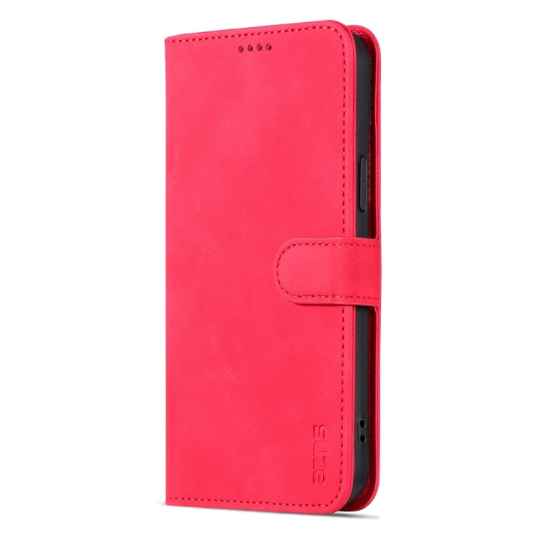 For iPhone 15 AZNS Skin Feel Calf Texture Flip Leather Phone Case(Red) - HoMEdemic™ 