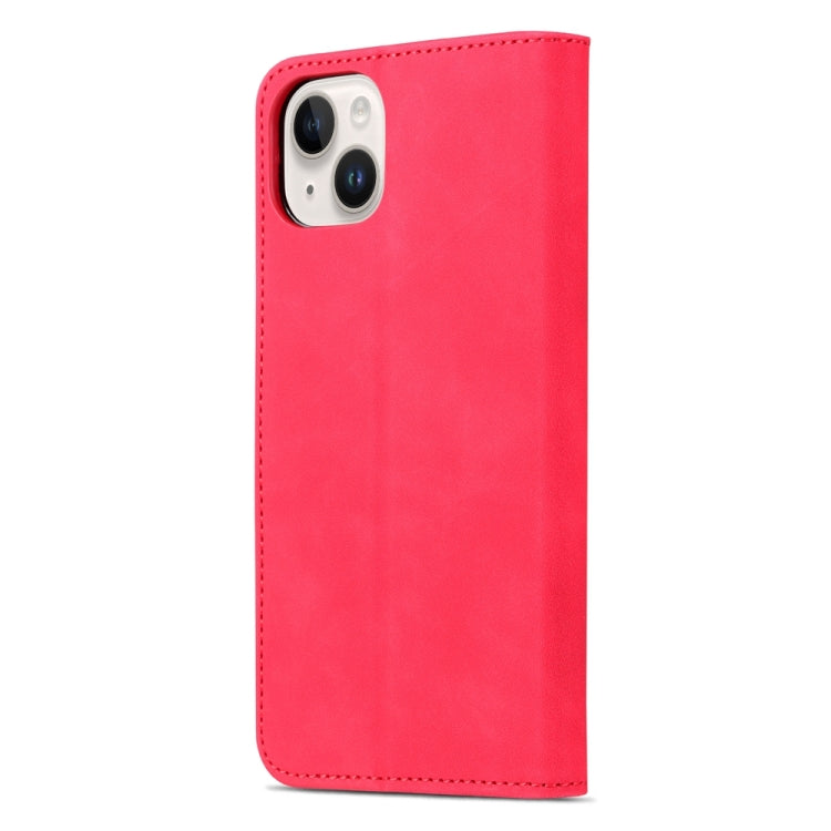 For iPhone 15 AZNS Skin Feel Calf Texture Flip Leather Phone Case(Red) - HoMEdemic™ 