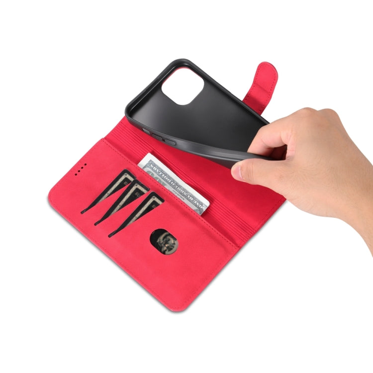 For iPhone 15 AZNS Skin Feel Calf Texture Flip Leather Phone Case(Red) - HoMEdemic™ 