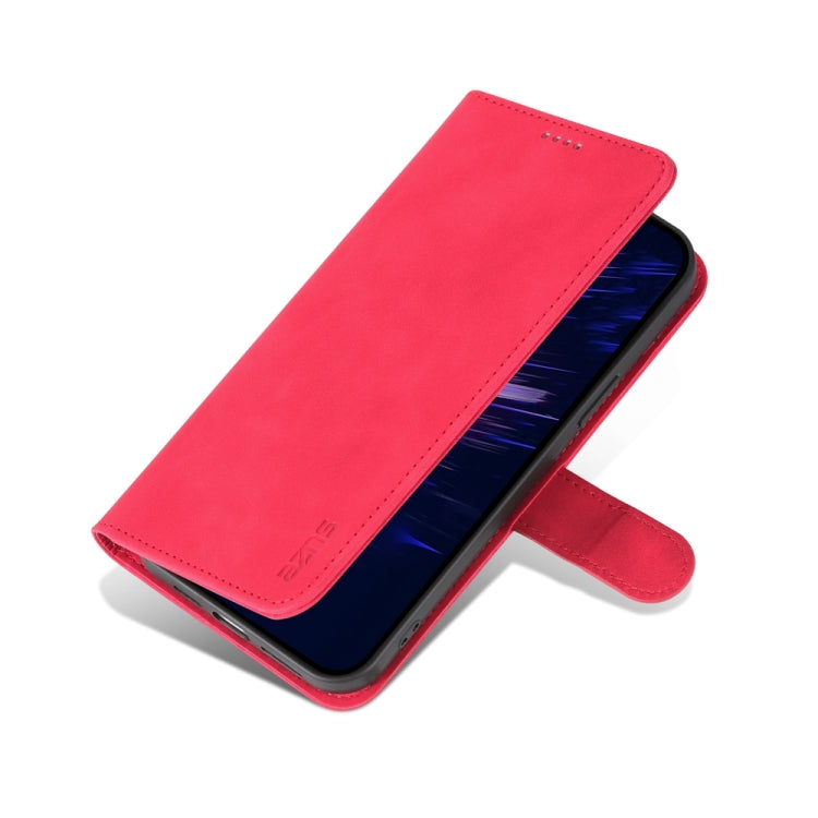 For iPhone 15 AZNS Skin Feel Calf Texture Flip Leather Phone Case(Red) - HoMEdemic™ 