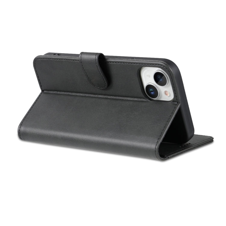 For iPhone 15 AZNS Skin Feel Calf Texture Flip Leather Phone Case(Black) - HoMEdemic™ 