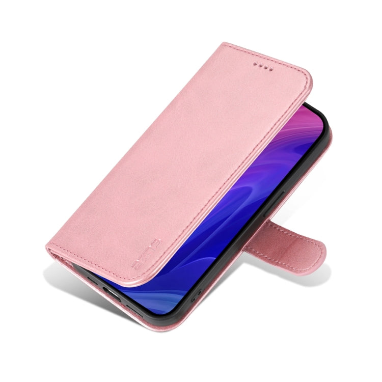 For iPhone 15 Pro Max AZNS Skin Feel Calf Texture Flip Leather Phone Case(Rose Gold) - HoMEdemic™ 