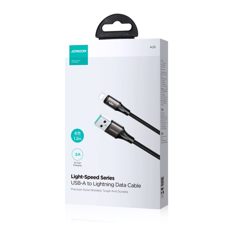 JOYROOM SA25-AL3 3A USB to 8 Pin Fast Charge Data Cable, Length:3m(Black) - HoMEdemic™ 