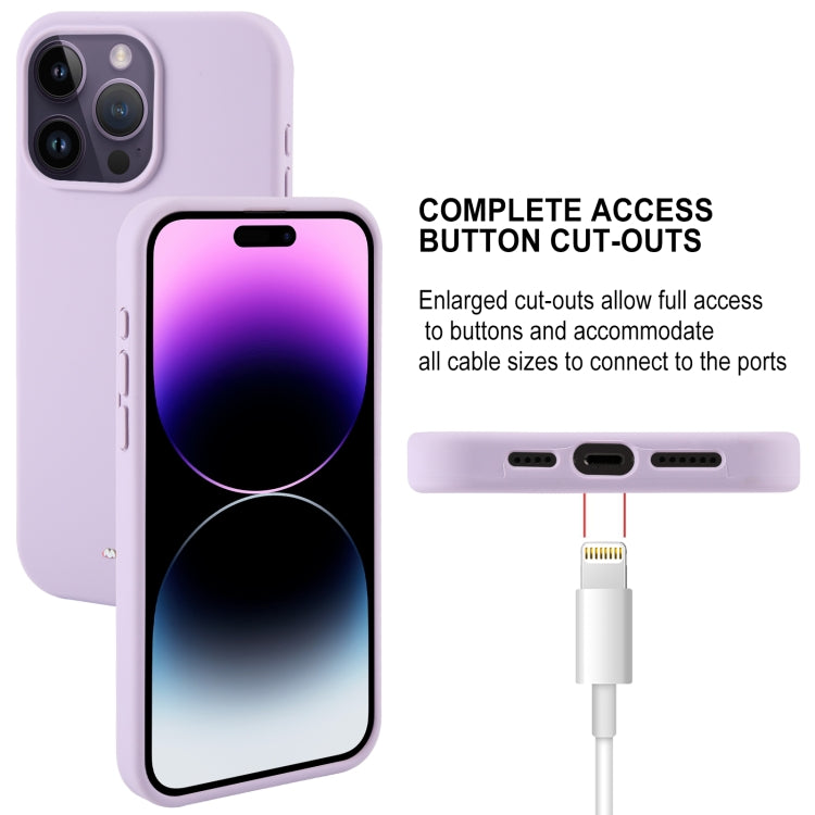 For iPhone 15 Pro Max GOOSPERY SILICONE Silky Soft TPU Phone Case(Purple) - HoMEdemic™ 