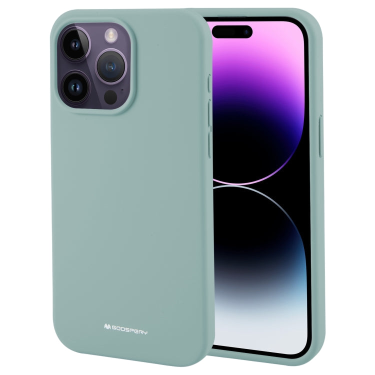 For iPhone 15 Pro Max GOOSPERY SILICONE Silky Soft TPU Phone Case(Light Green) - HoMEdemic™ 