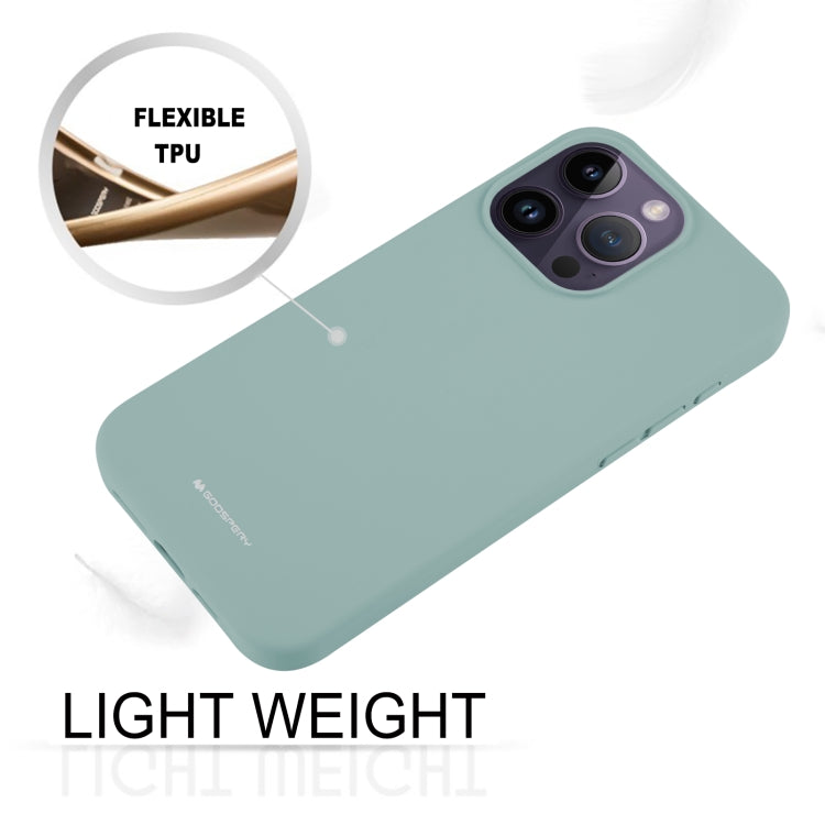For iPhone 15 Pro Max GOOSPERY SILICONE Silky Soft TPU Phone Case(Light Green) - HoMEdemic™ 