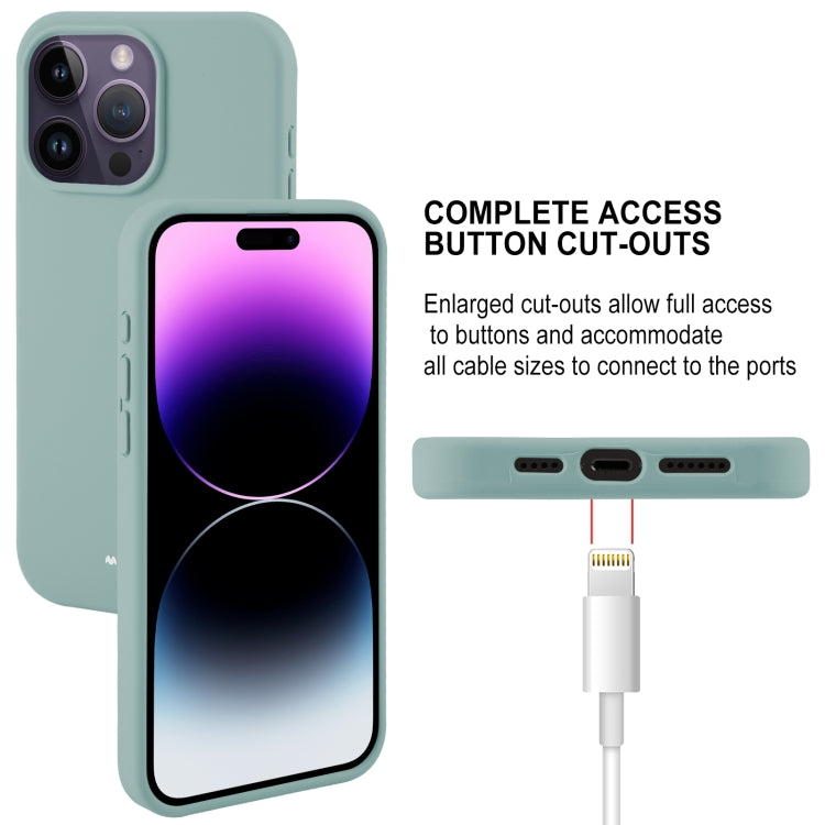 For iPhone 15 Pro Max GOOSPERY SILICONE Silky Soft TPU Phone Case(Light Green) - HoMEdemic™ 