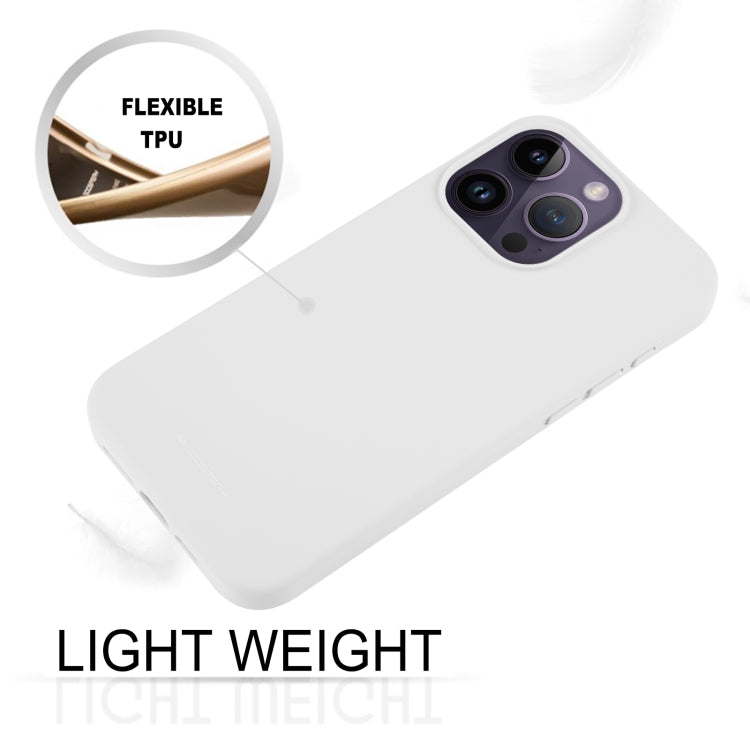 For iPhone 15 Pro Max GOOSPERY SILICONE Silky Soft TPU Phone Case(White) - HoMEdemic™ 