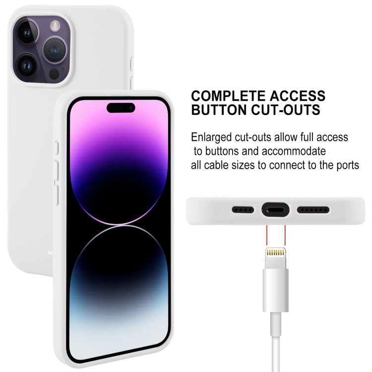 For iPhone 15 Pro Max GOOSPERY SILICONE Silky Soft TPU Phone Case(White) - HoMEdemic™ 