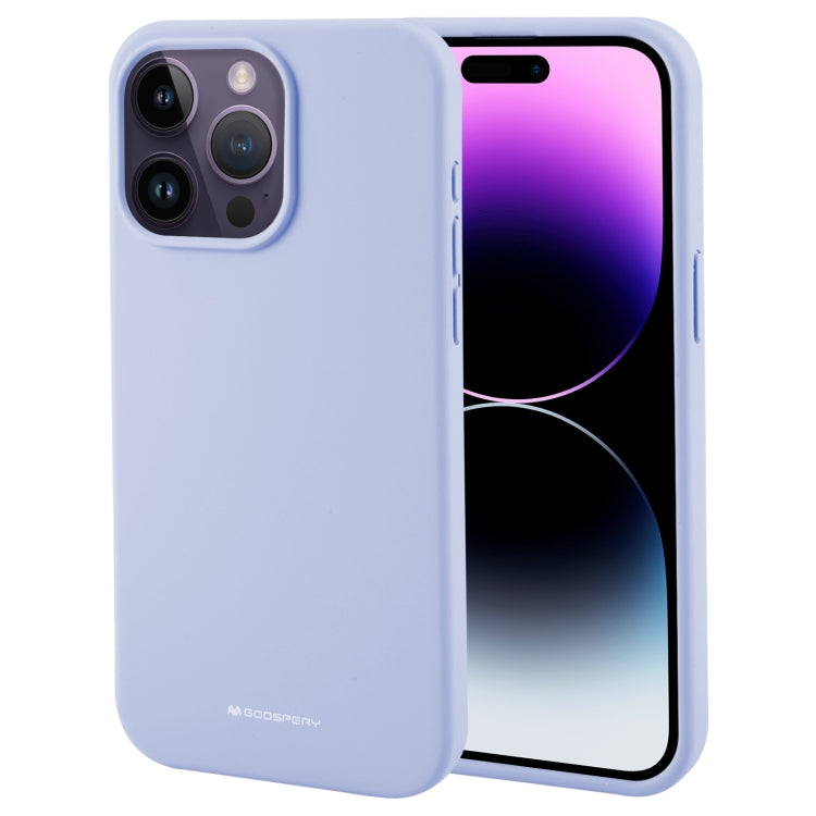For iPhone 15 Pro Max GOOSPERY SILICONE Silky Soft TPU Phone Case(Lavender Grey) - HoMEdemic™ 