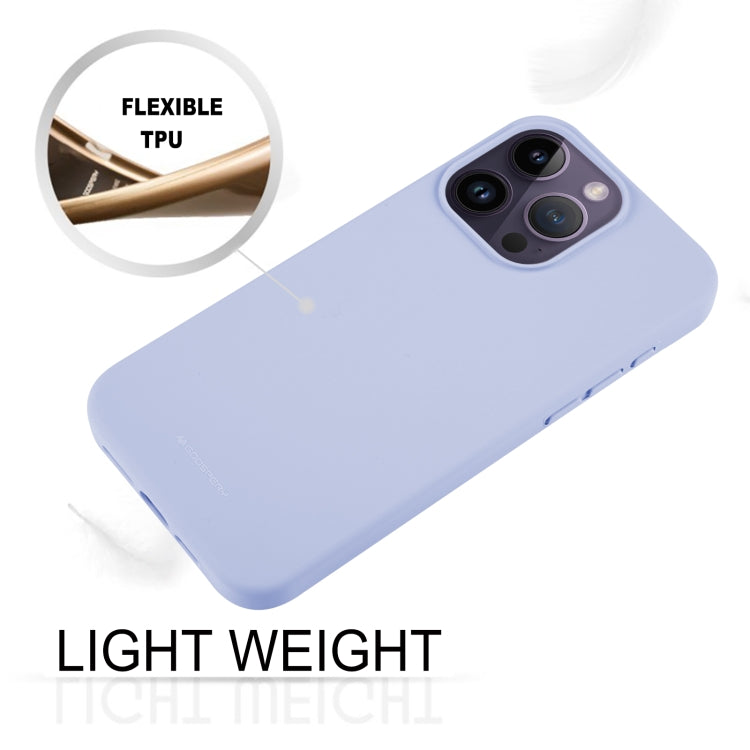 For iPhone 15 Pro Max GOOSPERY SILICONE Silky Soft TPU Phone Case(Lavender Grey) - HoMEdemic™ 
