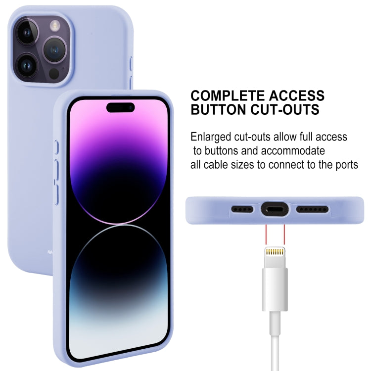 For iPhone 15 Pro Max GOOSPERY SILICONE Silky Soft TPU Phone Case(Lavender Grey) - HoMEdemic™ 