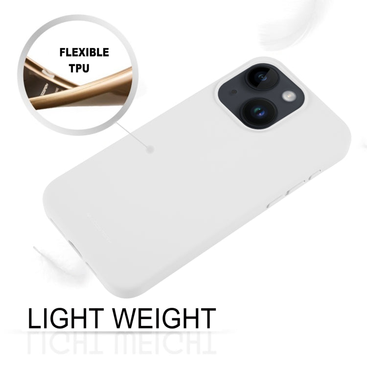 For iPhone 15 Plus GOOSPERY SILICONE Silky Soft TPU Phone Case(White) - HoMEdemic™ 