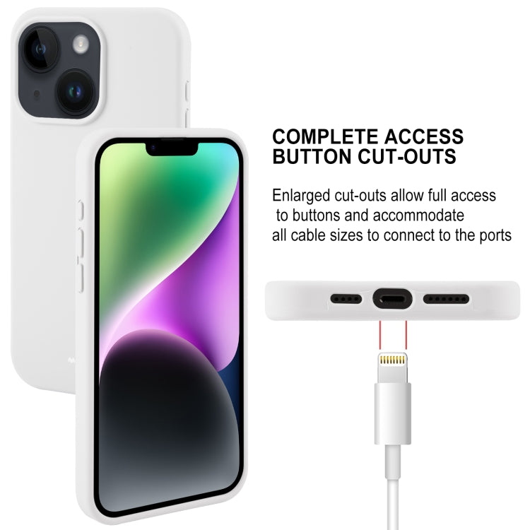 For iPhone 15 Plus GOOSPERY SILICONE Silky Soft TPU Phone Case(White) - HoMEdemic™ 
