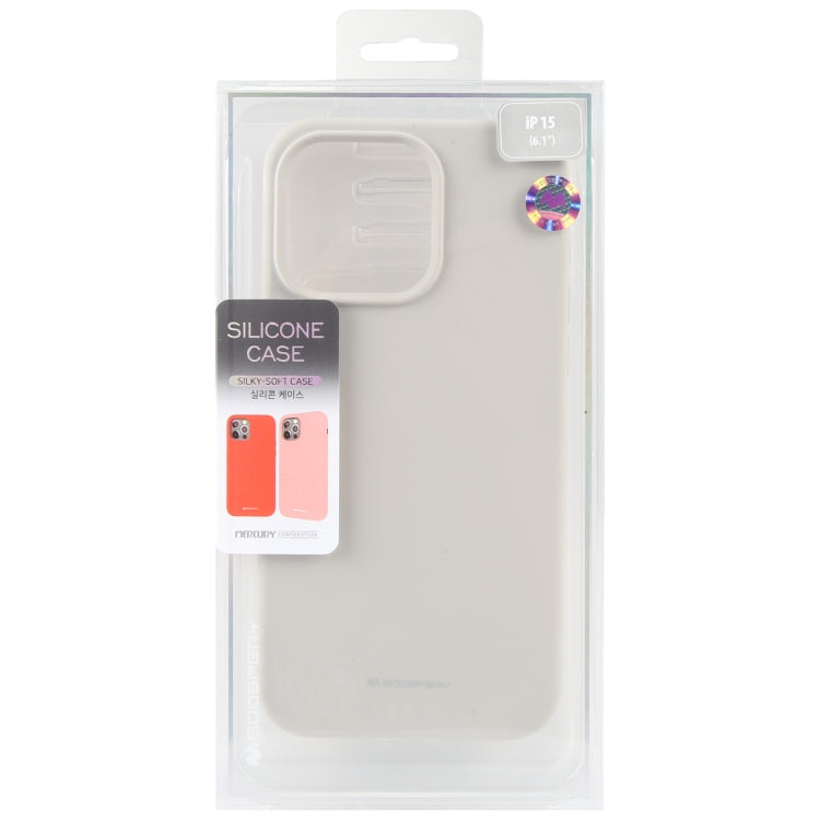 For iPhone 15 Plus GOOSPERY SILICONE Silky Soft TPU Phone Case(White) - HoMEdemic™ 