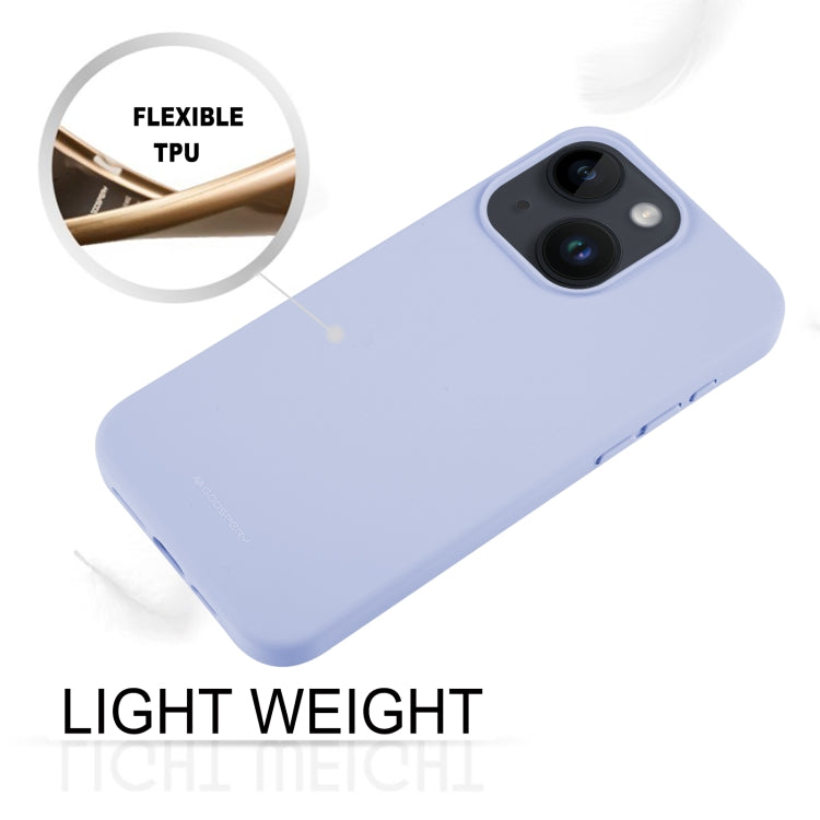For iPhone 15 Plus GOOSPERY SILICONE Silky Soft TPU Phone Case(Lavender Grey) - HoMEdemic™ 