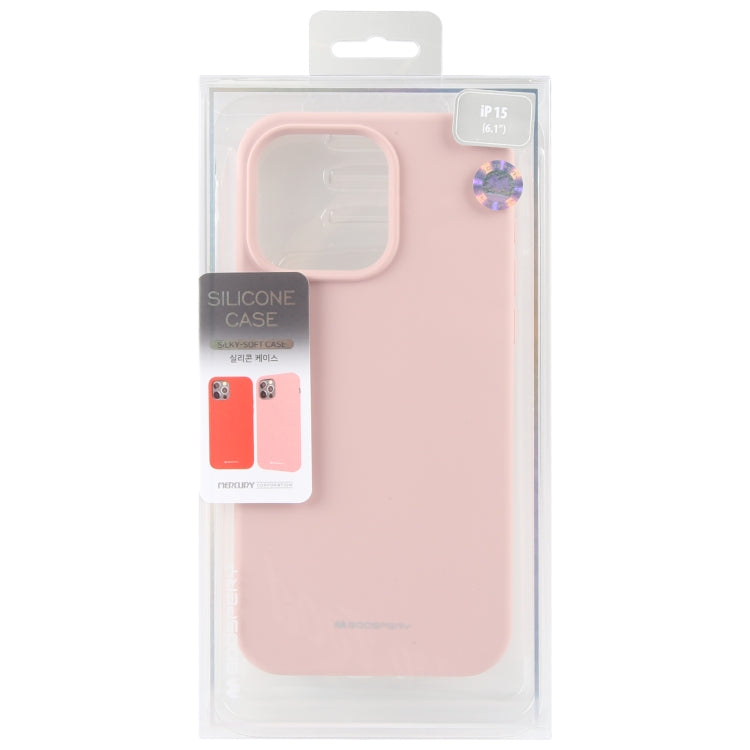 For iPhone 15 Plus GOOSPERY SILICONE Silky Soft TPU Phone Case(Pink) - HoMEdemic™ 