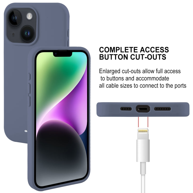 For iPhone 15 Plus GOOSPERY SILICONE Silky Soft TPU Phone Case(Blue) - HoMEdemic™ 