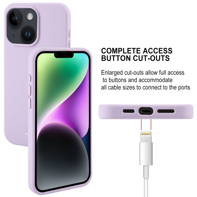 For iPhone 15 GOOSPERY SILICONE Silky Soft TPU Phone Case(Purple) - HoMEdemic™ 