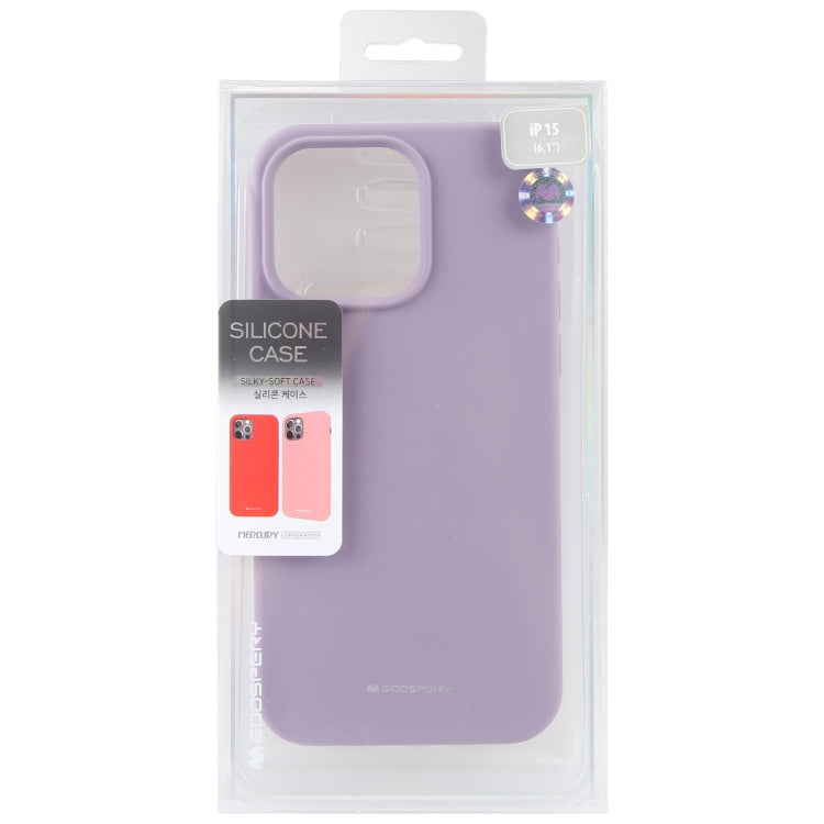 For iPhone 15 GOOSPERY SILICONE Silky Soft TPU Phone Case(Purple) - HoMEdemic™ 