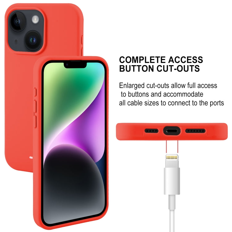 For iPhone 15 GOOSPERY SILICONE Silky Soft TPU Phone Case(Red) - HoMEdemic™ 
