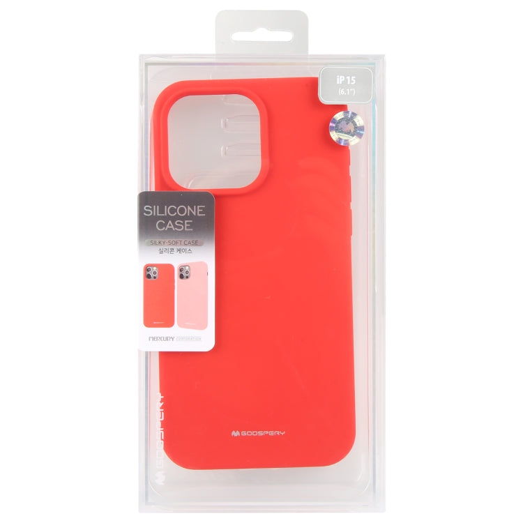 For iPhone 15 GOOSPERY SILICONE Silky Soft TPU Phone Case(Red) - HoMEdemic™ 