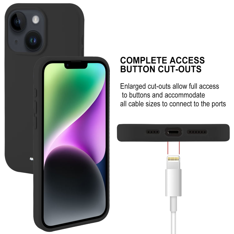 For iPhone 15 GOOSPERY SILICONE Silky Soft TPU Phone Case(Black) - HoMEdemic™ 