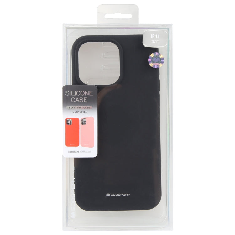 For iPhone 15 GOOSPERY SILICONE Silky Soft TPU Phone Case(Black) - HoMEdemic™ 
