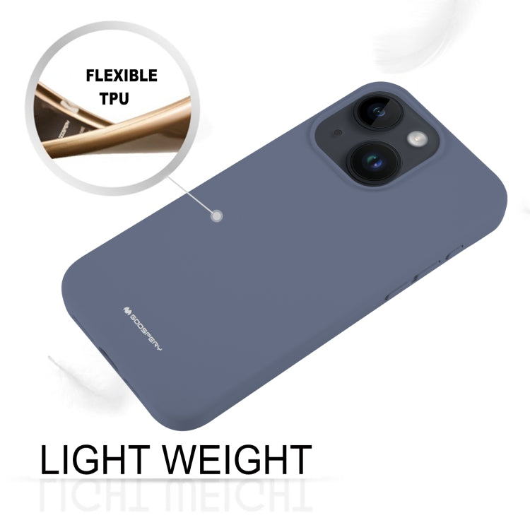 For iPhone 15 GOOSPERY SILICONE Silky Soft TPU Phone Case(Blue) - HoMEdemic™ 