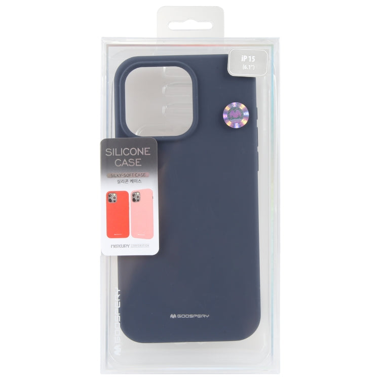 For iPhone 15 GOOSPERY SILICONE Silky Soft TPU Phone Case(Blue) - HoMEdemic™ 