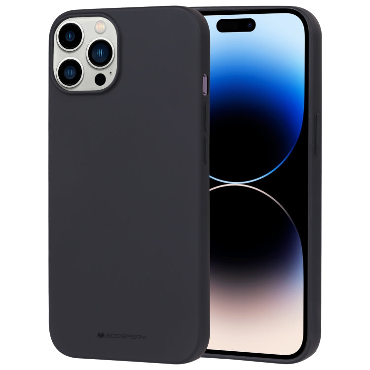 For iPhone 15 Pro Max GOOSPERY SOFT FEELING Liquid TPU Soft Phone Case(Black) - HoMEdemic™ 