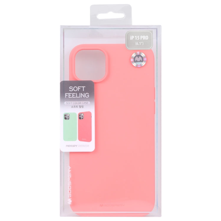 For iPhone 15 Pro Max GOOSPERY SOFT FEELING Liquid TPU Soft Phone Case(Pink) - HoMEdemic™ 