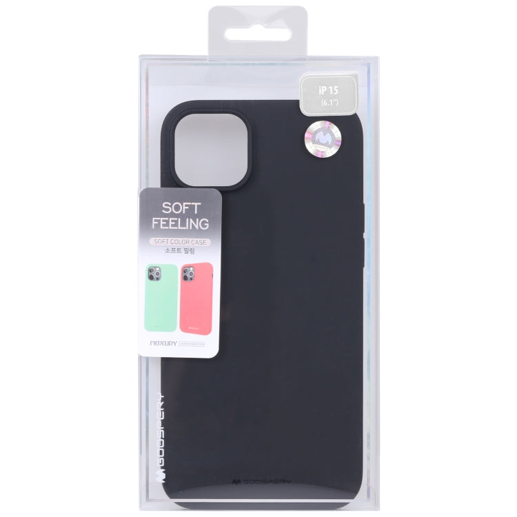 For iPhone 15 Plus GOOSPERY SOFT FEELING Liquid TPU Soft Phone Case(Black) - HoMEdemic™ 