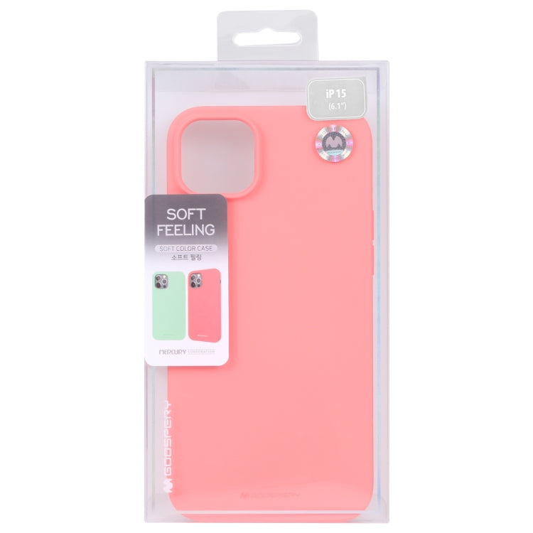 For iPhone 15 Plus GOOSPERY SOFT FEELING Liquid TPU Soft Phone Case(Pink) - HoMEdemic™ 
