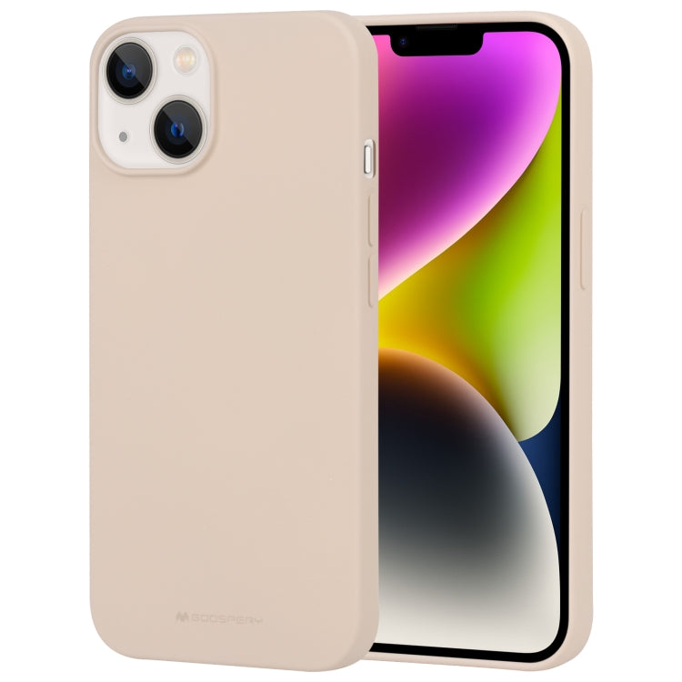 For iPhone 15 GOOSPERY SOFT FEELING Liquid TPU Soft Phone Case(Apricot) - HoMEdemic™ 