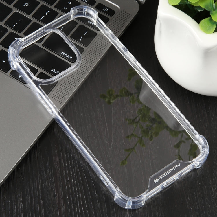 For iPhone 15 Pro Max MERCURY GOOSPERY SUPER Four-Corner Shockproof TPU Phone Case(Transparent) - HoMEdemic™ 