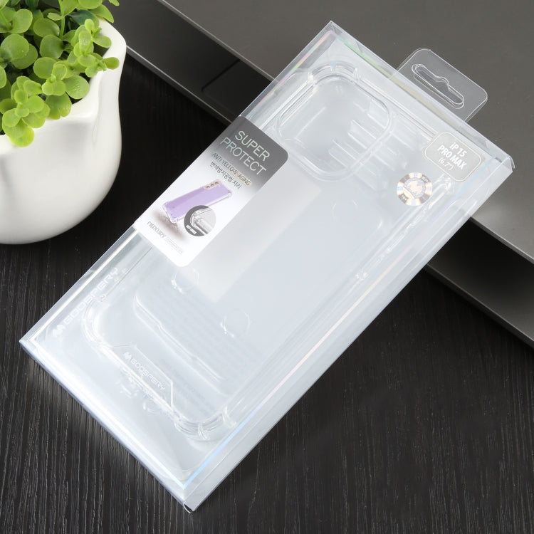 For iPhone 15 Pro Max MERCURY GOOSPERY SUPER Four-Corner Shockproof TPU Phone Case(Transparent) - HoMEdemic™ 