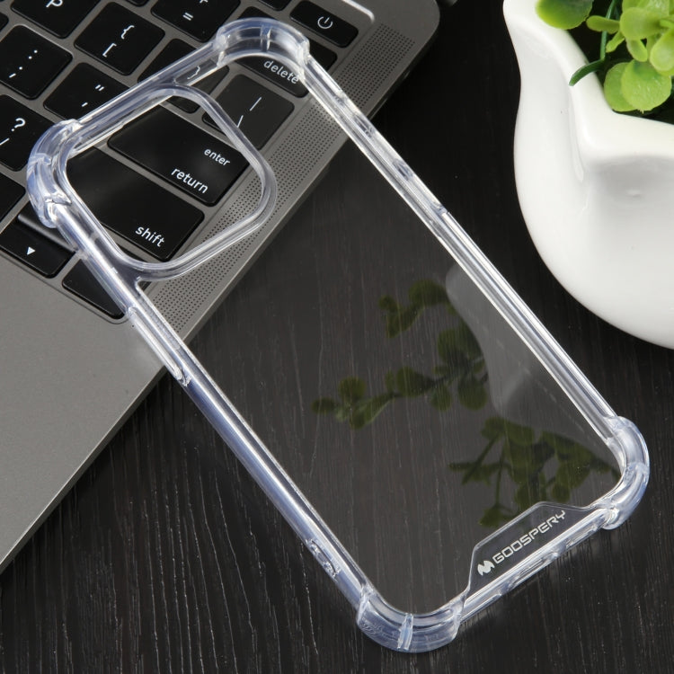 For iPhone 15 Pro MERCURY GOOSPERY SUPER Four-Corner Shockproof TPU Phone Case(Transparent) - HoMEdemic™ 