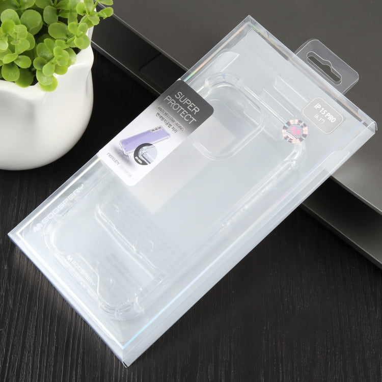 For iPhone 15 Pro MERCURY GOOSPERY SUPER Four-Corner Shockproof TPU Phone Case(Transparent) - HoMEdemic™ 