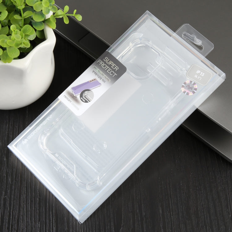For iPhone 15 MERCURY GOOSPERY SUPER Four-Corner Shockproof TPU Phone Case(Transparent) - HoMEdemic™ 