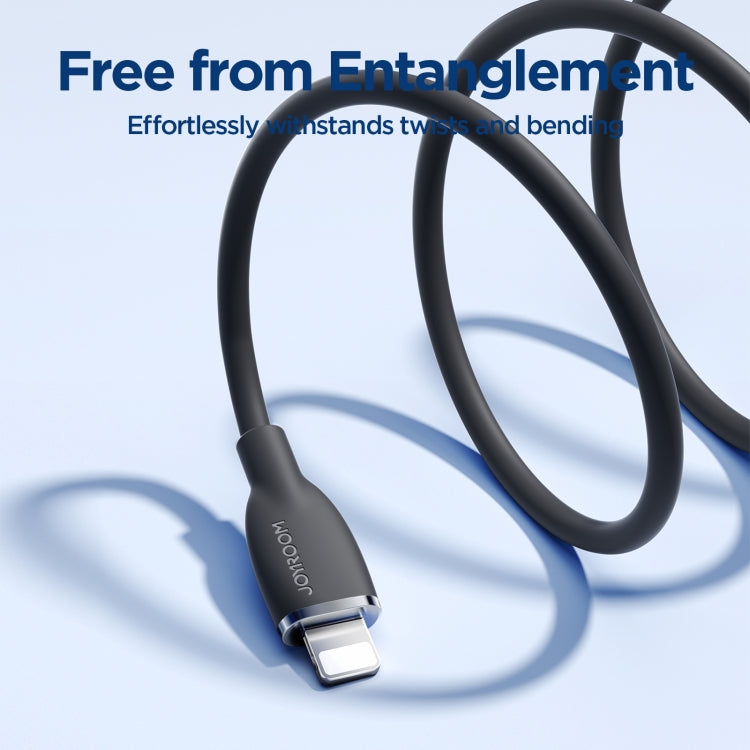 JOYROOM SA29-AL3 3A USB to 8 Pin Liquid Silicone Fast Charging Data Cable, Length: 1.2m(Black) - HoMEdemic™ 