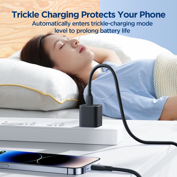 JOYROOM SA29-AL3 3A USB to 8 Pin Liquid Silicone Fast Charging Data Cable, Length: 1.2m(Black) - HoMEdemic™ 