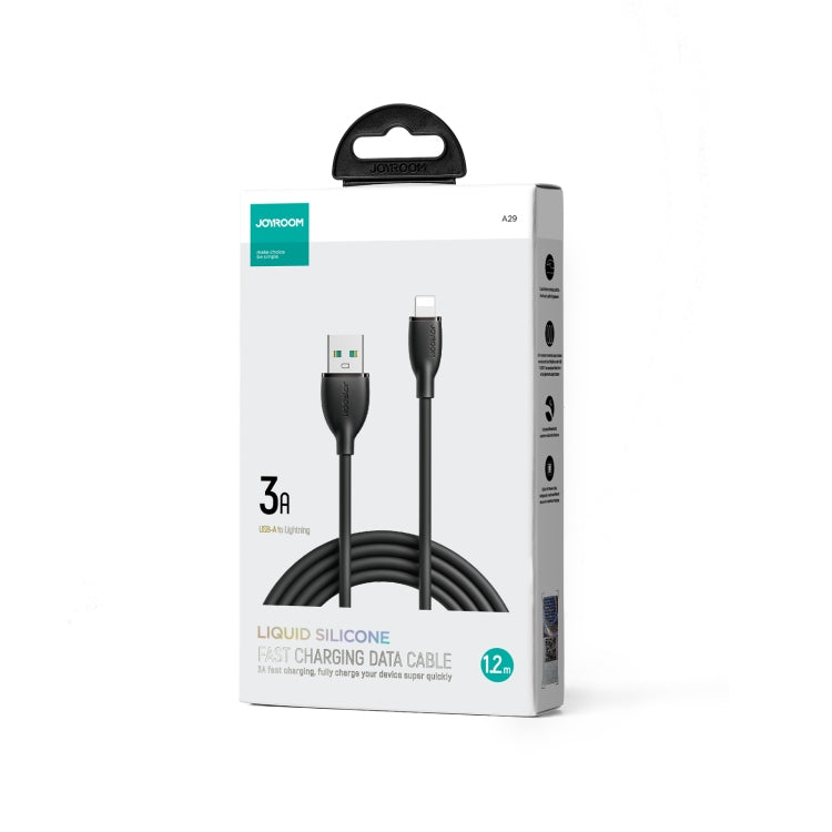 JOYROOM SA29-AL3 3A USB to 8 Pin Liquid Silicone Fast Charging Data Cable, Length: 1.2m(Black) - HoMEdemic™ 
