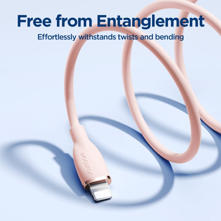 JOYROOM SA29-AL3 3A USB to 8 Pin Liquid Silicone Fast Charging Data Cable, Length: 1.2m(Pink) - HoMEdemic™ 