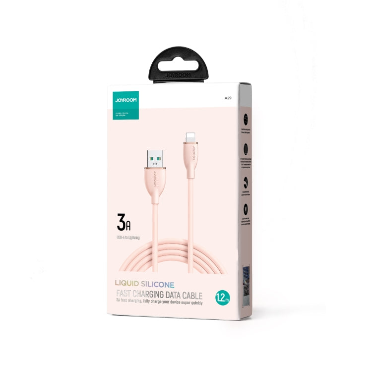JOYROOM SA29-AL3 3A USB to 8 Pin Liquid Silicone Fast Charging Data Cable, Length: 1.2m(Pink) - HoMEdemic™ 