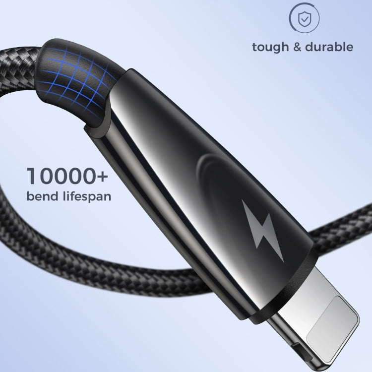 JOYROOM SA31-AL3 3A USB to 8 Pin Fast Charge Data Cable, Length: 1.2m(Black) - HoMEdemic™ 